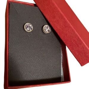 New in Box! Lobster Designs Maine Sterling Silver Crushed Mussel Shell Stud Earr